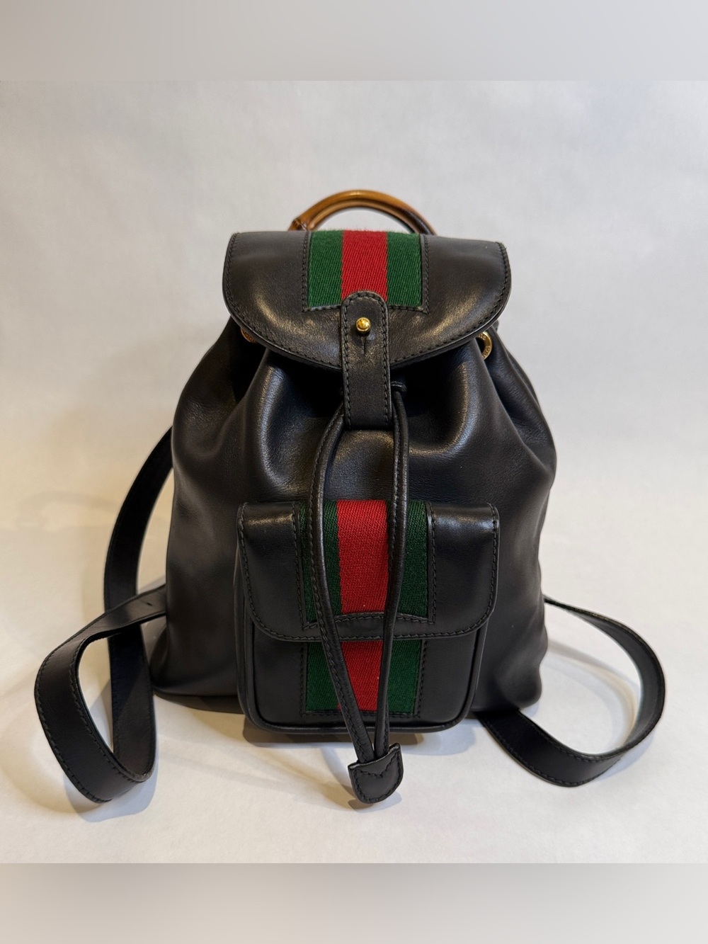 Gucci backpack with bamboo handle with sherry line